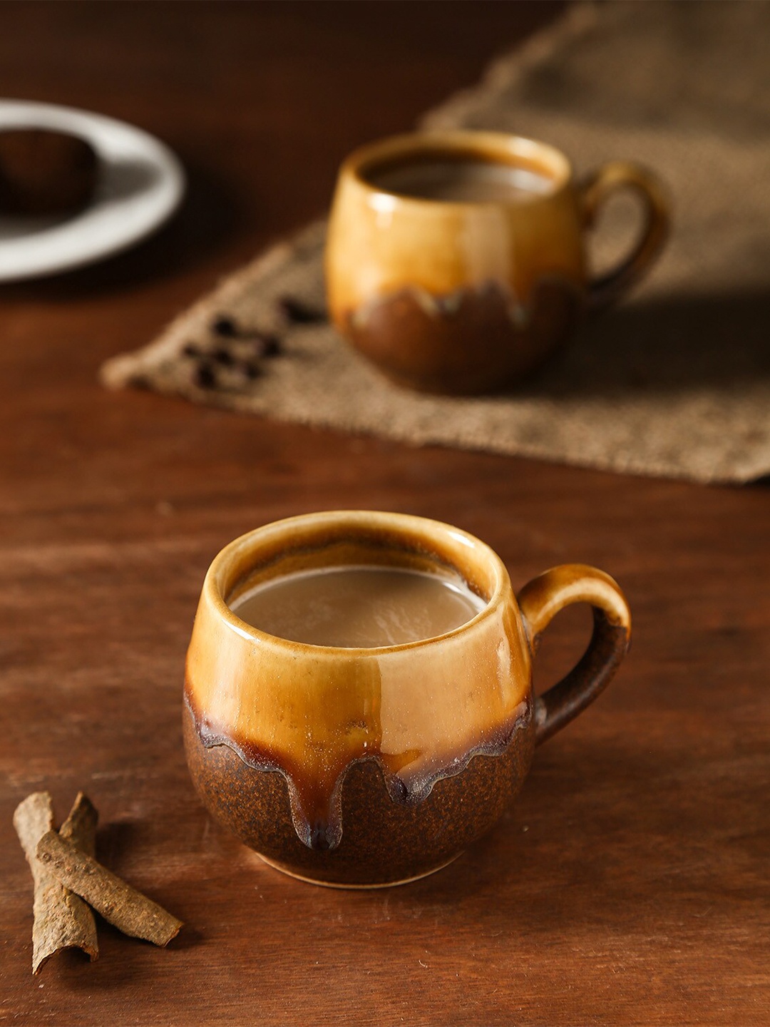 

Kittens Brown & Beige 6 Pieces Ceramic Matte Cups - 170 ML Each