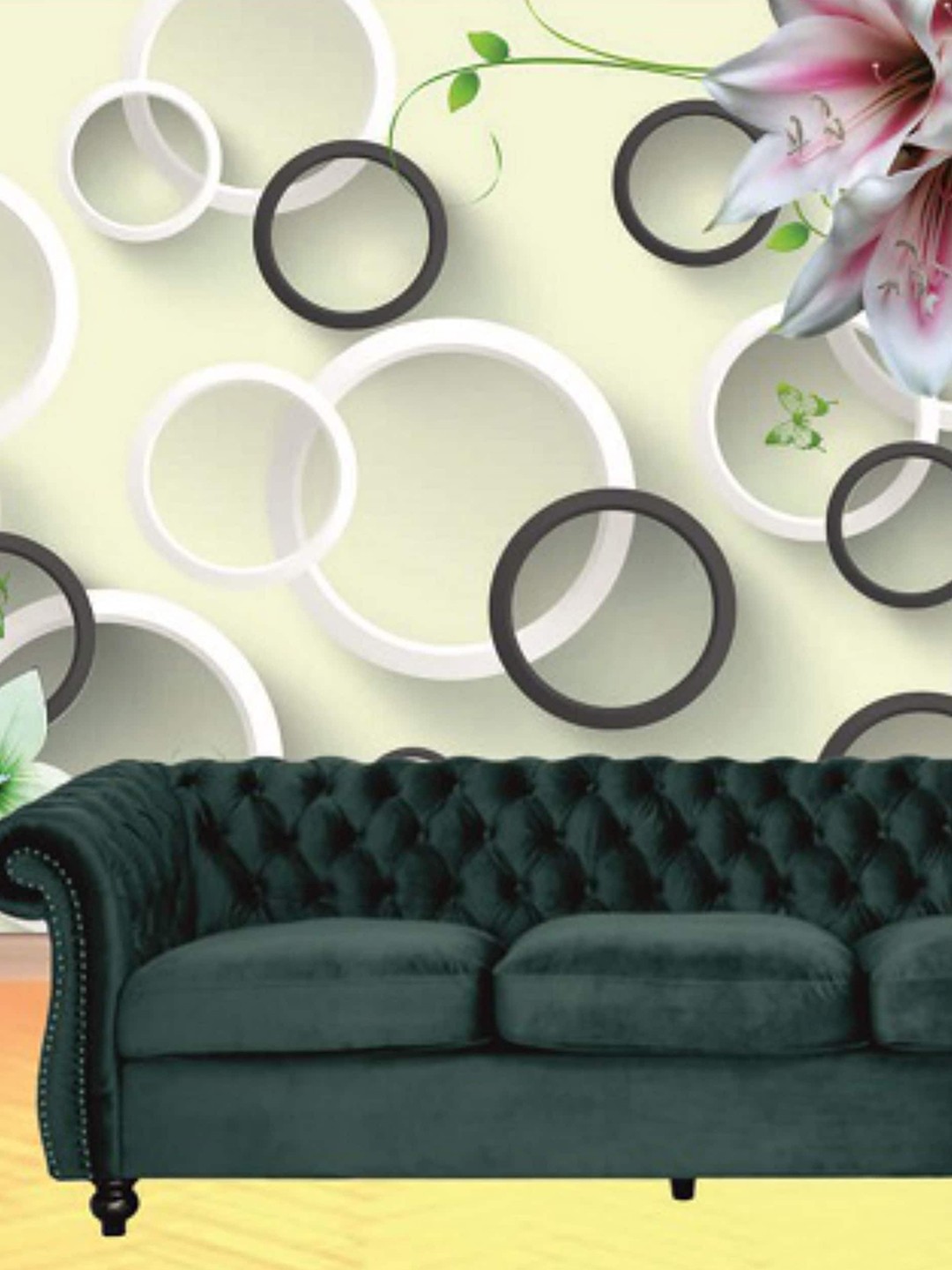 

KSHIRSA White & Black Self Adhesive Wallpapers