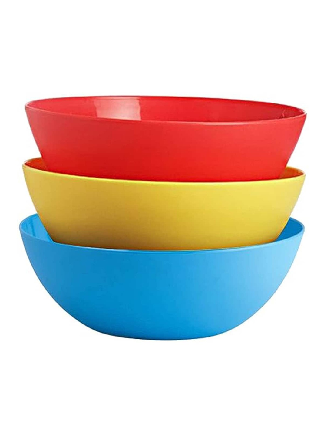 

Kuber Industries Yellow & Blue 3 Pieces Plastic Mixing Bowl - 2000 ML Each