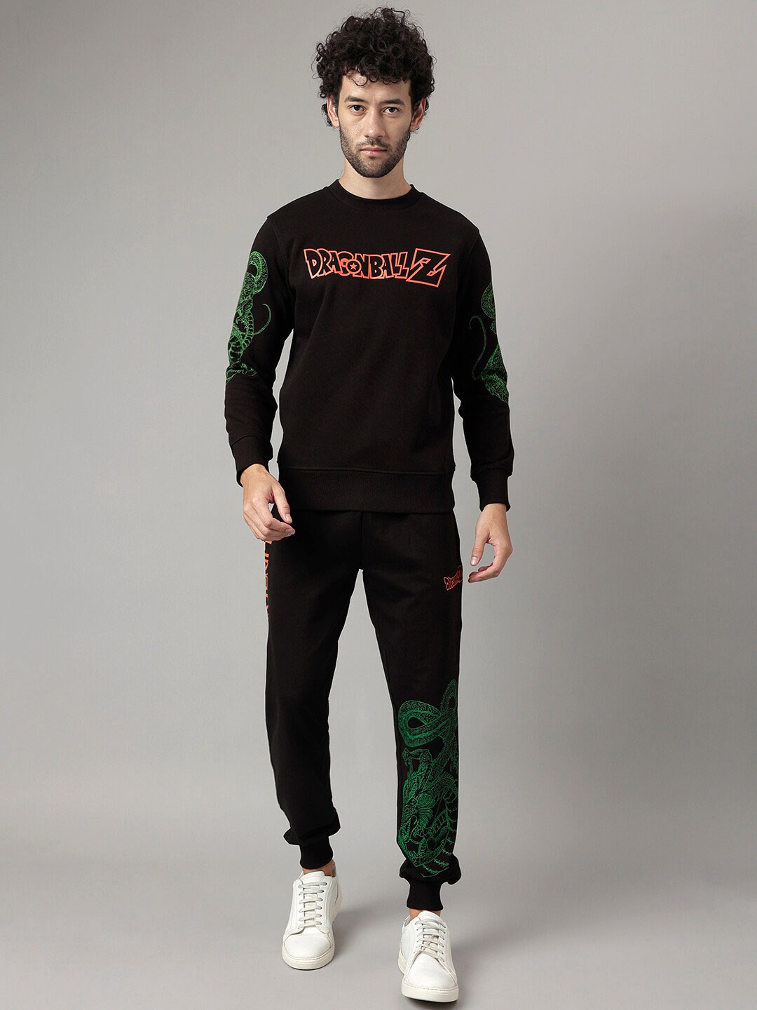 

Free Authority Dragon Ball Z Printed Round Neck Sweatshirt with Joggers, Black