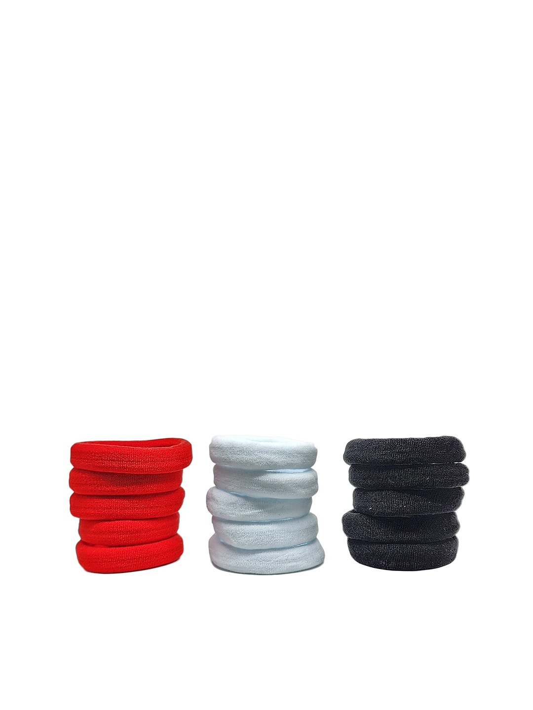 

Comet Busters Women Set Of 15 Ponytail Holders, Red