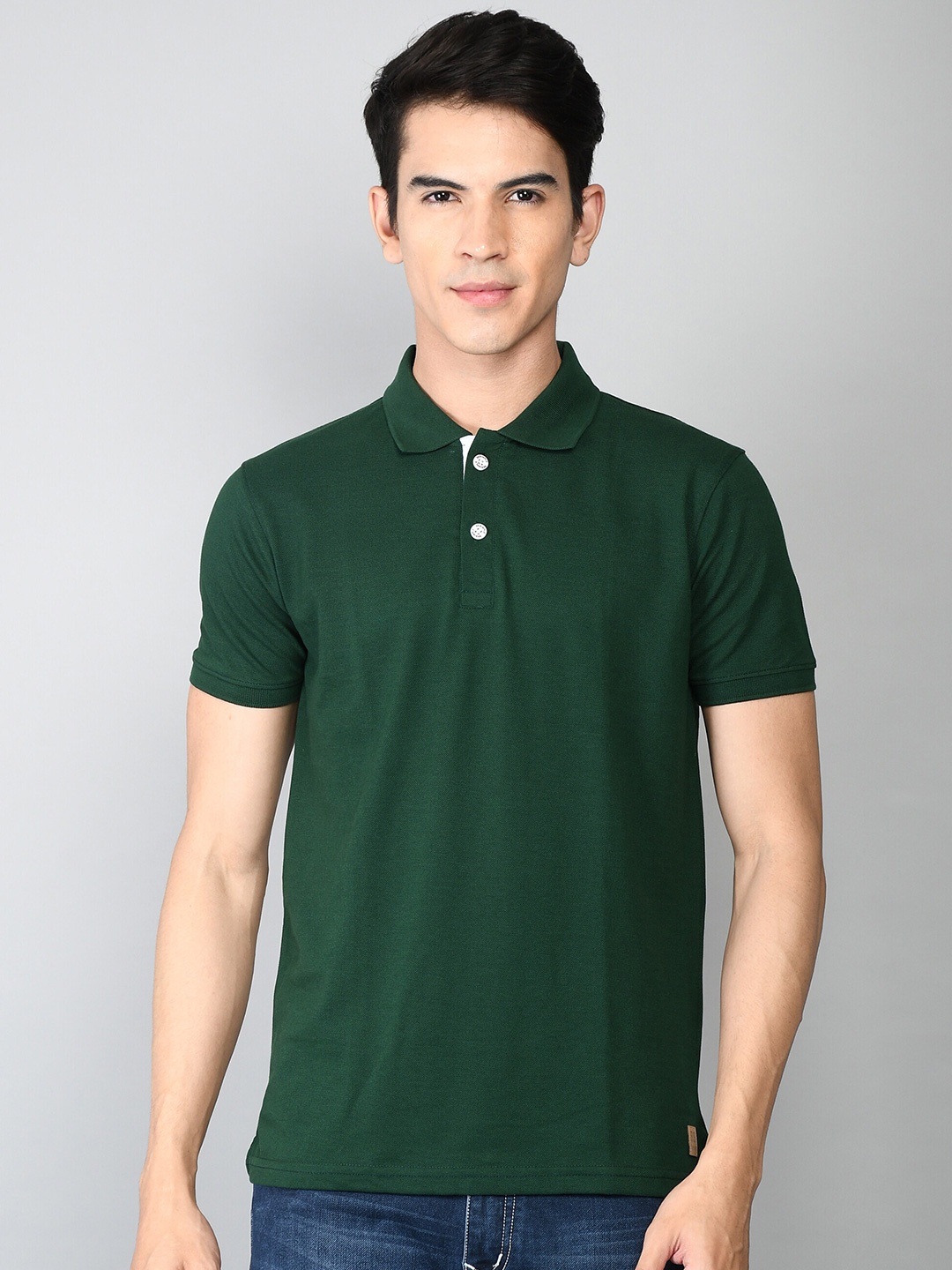 

BESIMPLE Polo Collar Organic Cotton T-shirt, Green