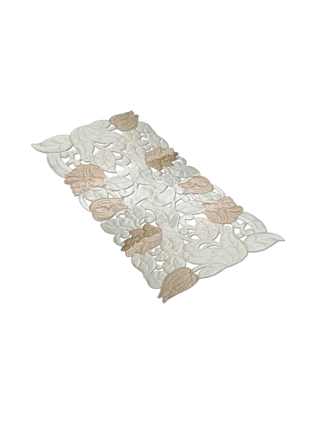 

Kuber Industries Cream-Coloured & Beige Embroidered Table Runner