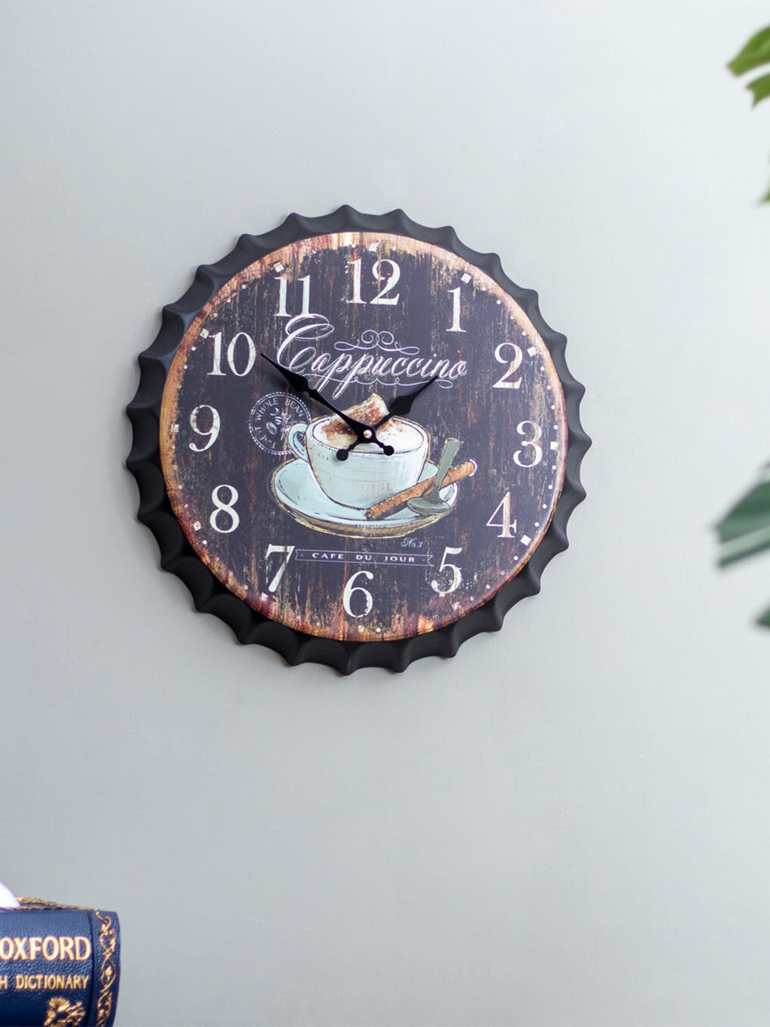 

THEDECORKART Purple & White Printed Contemporary Analogue Wall Clock