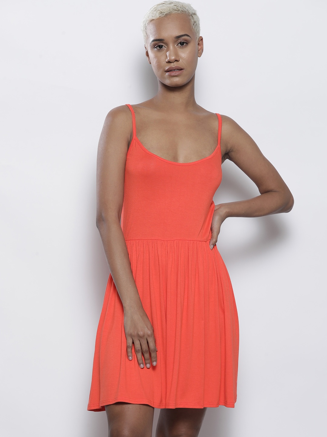 

Boohoo Strappy Beach Cover Up Dress, Orange