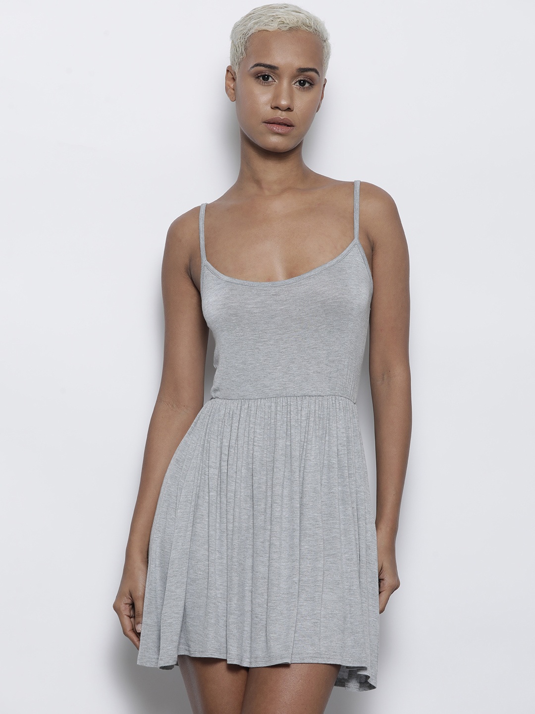 

Boohoo Strappy Swim Cover-Up Dress, Grey