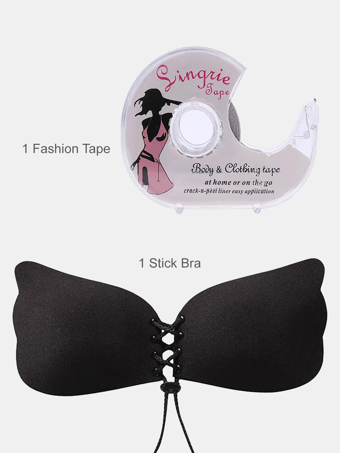 

FashionRack Stick On Lingerie accessories, Black