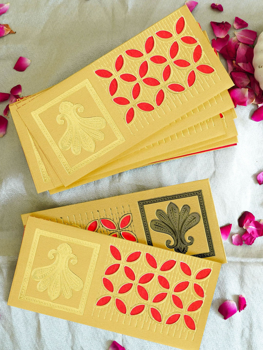 

TIED RIBBONS Set of 10 Gifting Sagan Envelope, Yellow