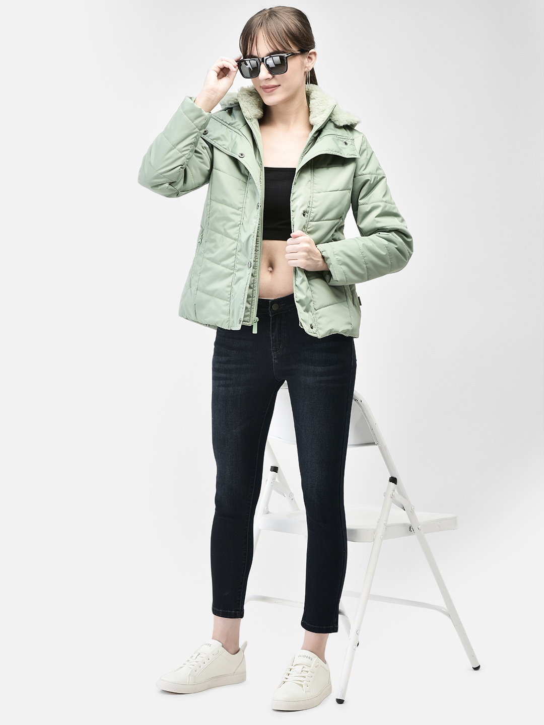 

Crimsoune Club Hooded Padded Jacket, Green