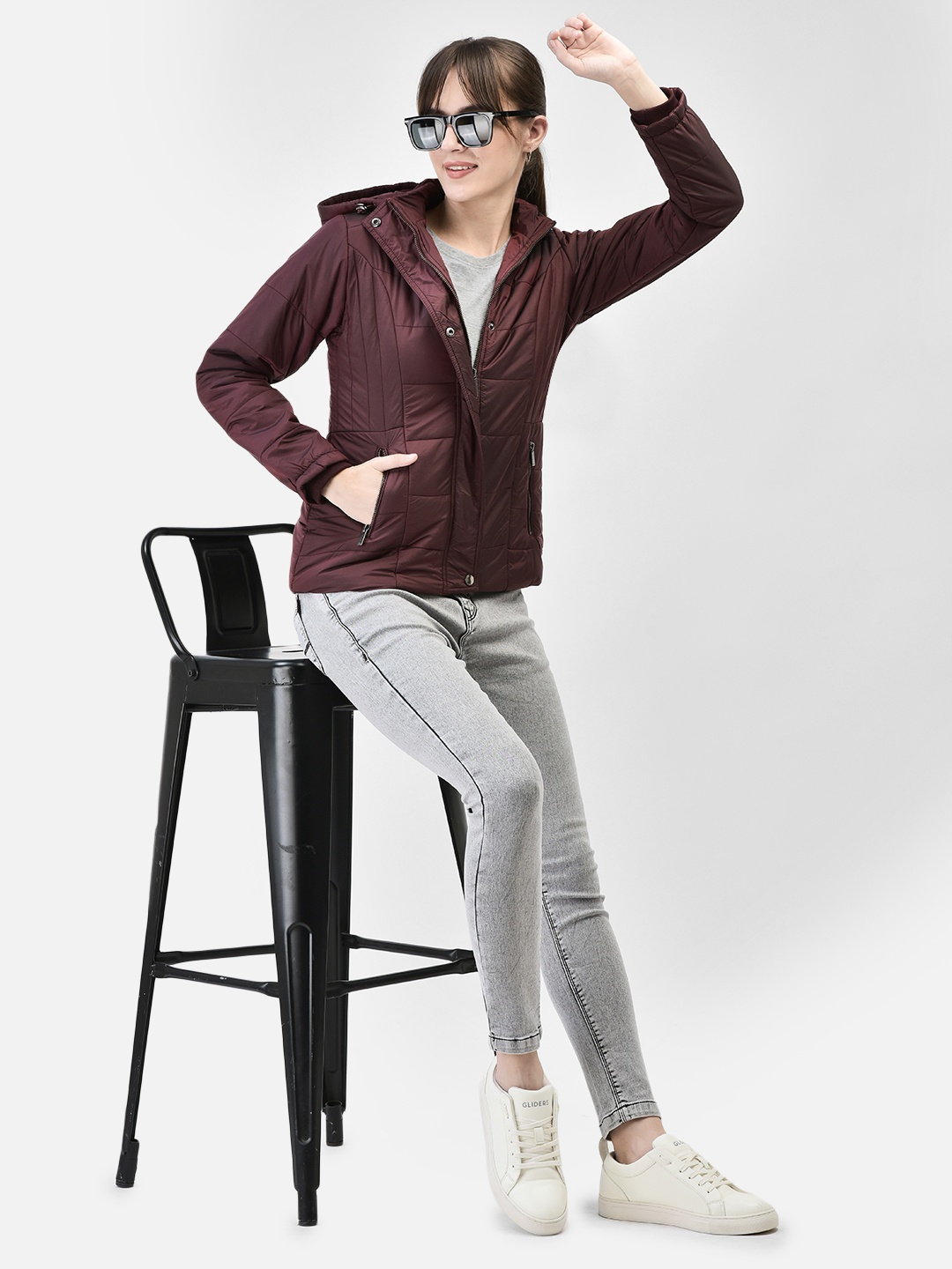 

Crimsoune Club Hooded Puffer Jacket, Maroon
