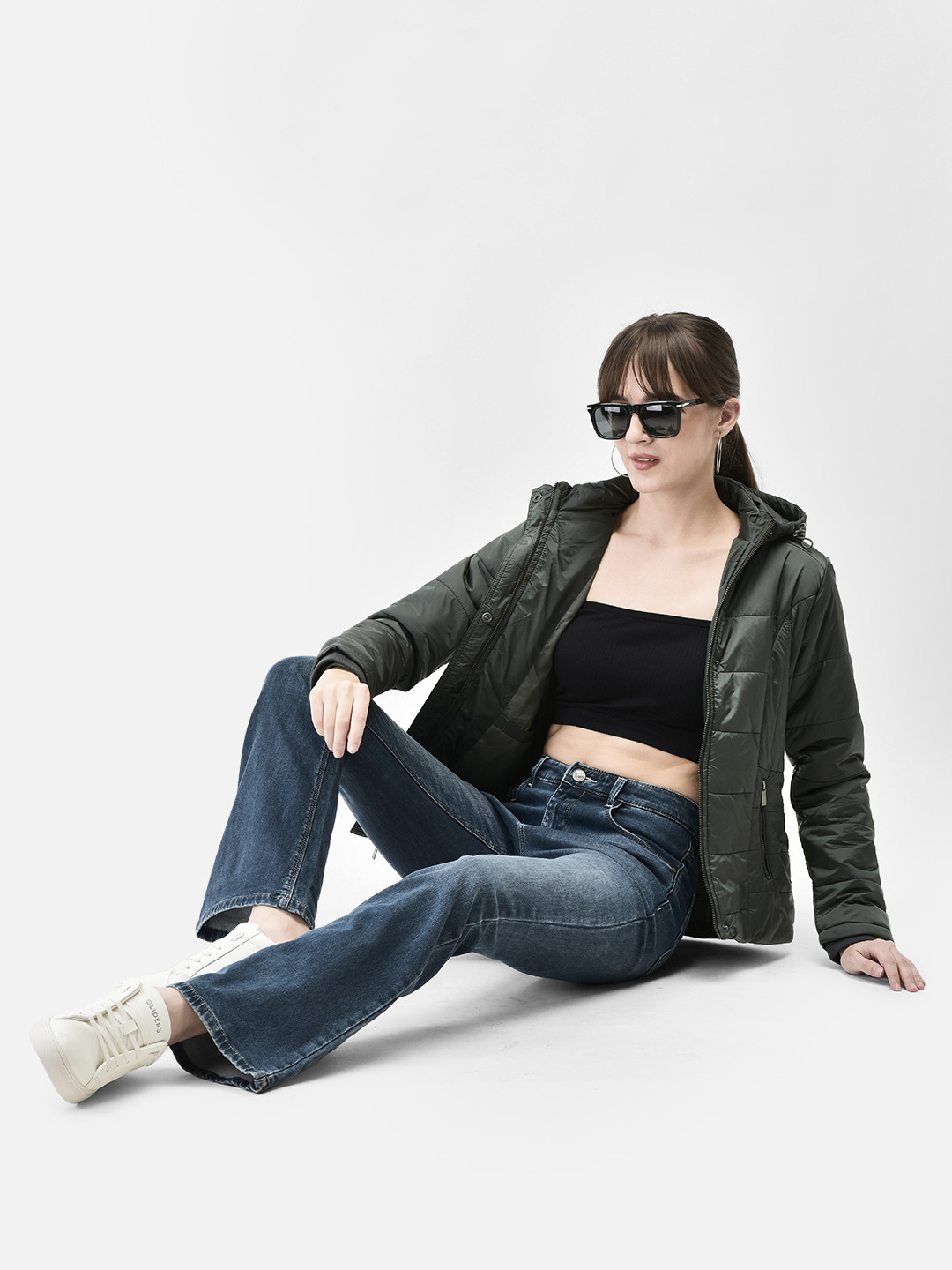 

Crimsoune Club Hooded Padded Jacket, Olive
