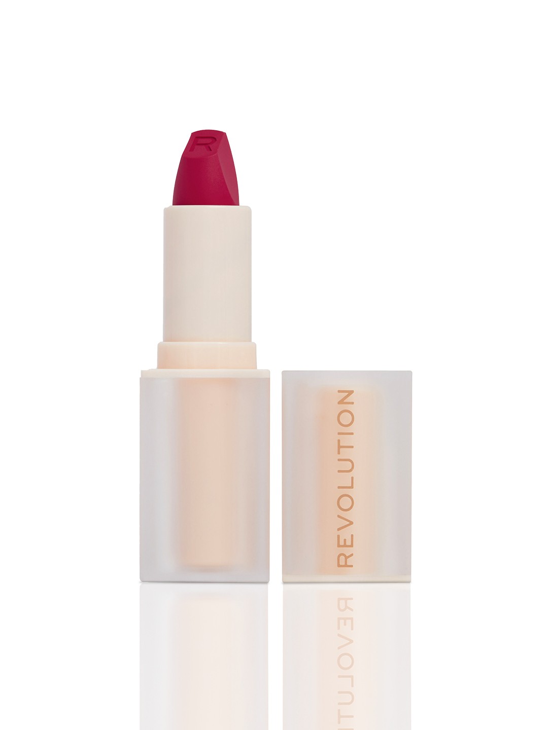 

Makeup Revolution London Lip Allure Smudge-Proof Soft Satin Lipstick - Material Girl Wine, Pink