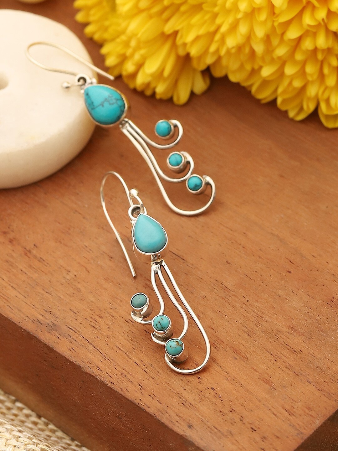 

Biba Drop Earrings, Silver