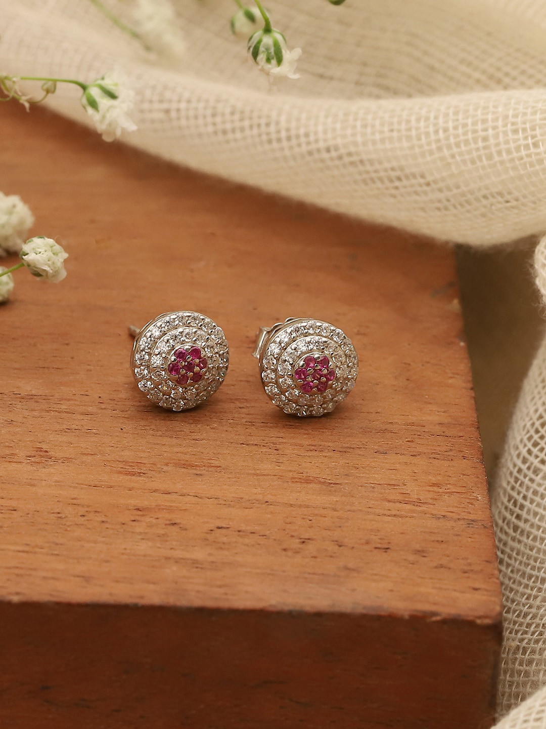 

Biba Contemporary Studs Earrings, Red