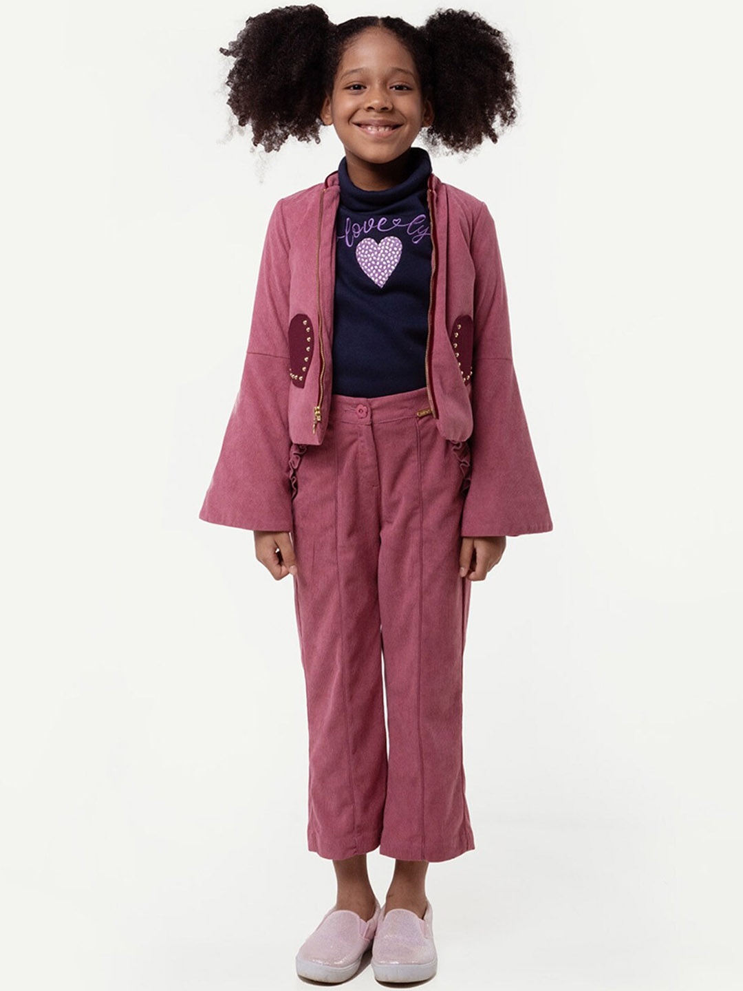 

One Friday Girls Classic Mid Rise Culottes, Pink