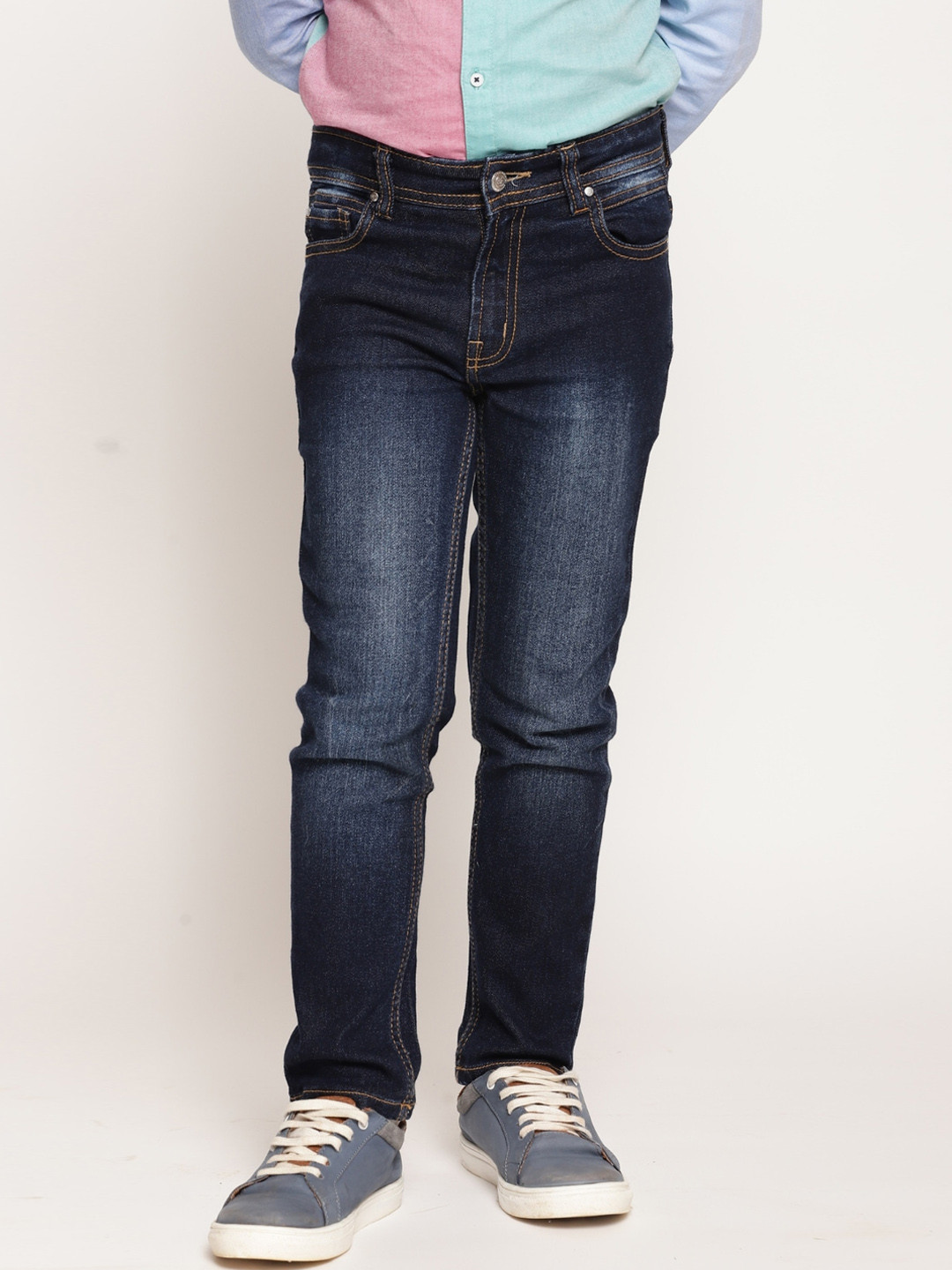 

One Friday Boys Blue Classic Heavy Fade Stretchable Jeans