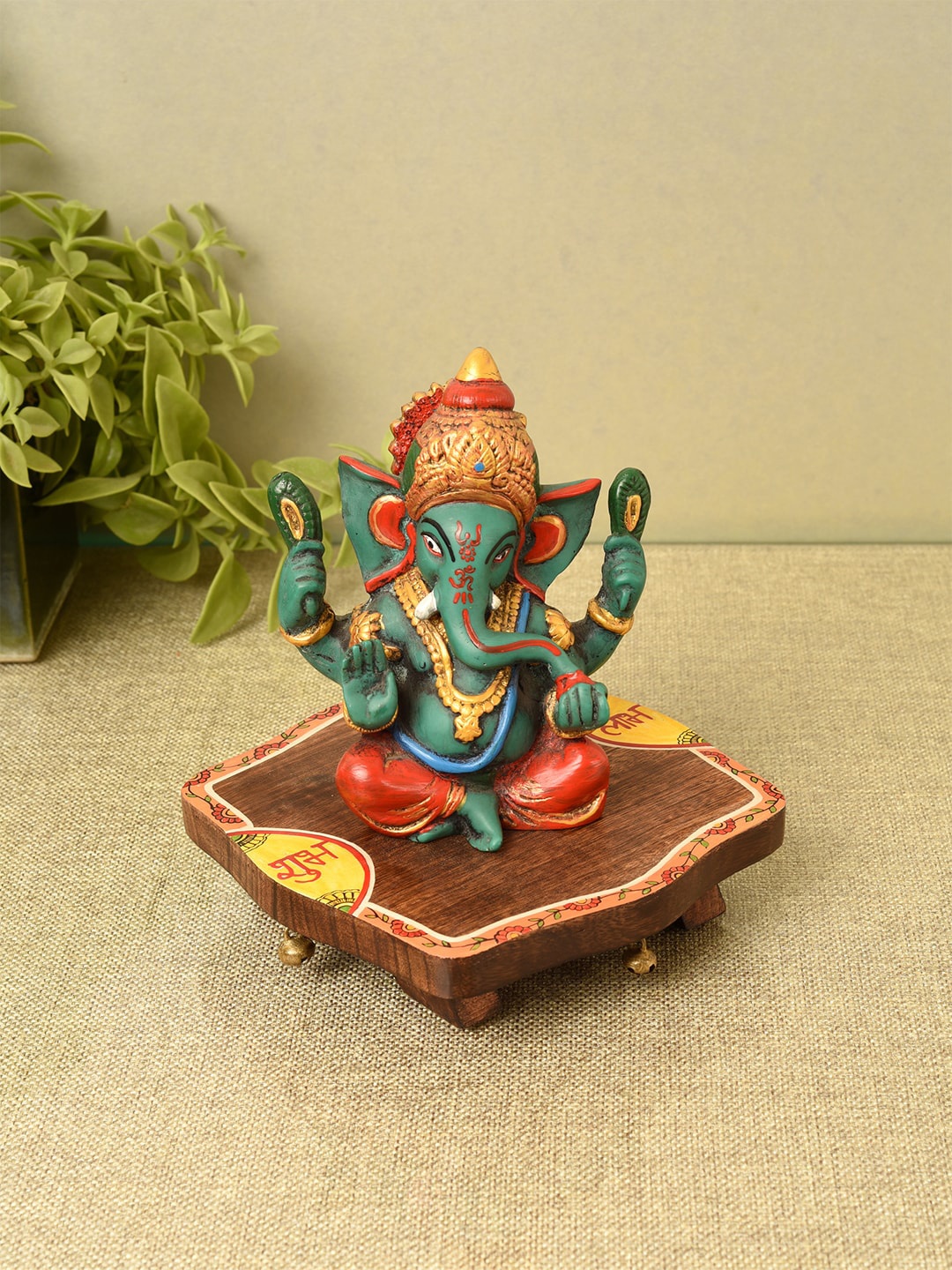 

AAKRITI ART CREATIONS Brown Divine Pray Stand