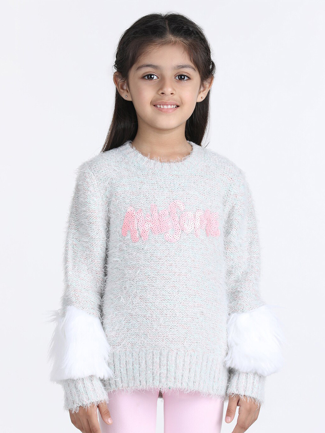 

Wingsfield Girls Embroidered Pullover with Embellished Detail, Pink
