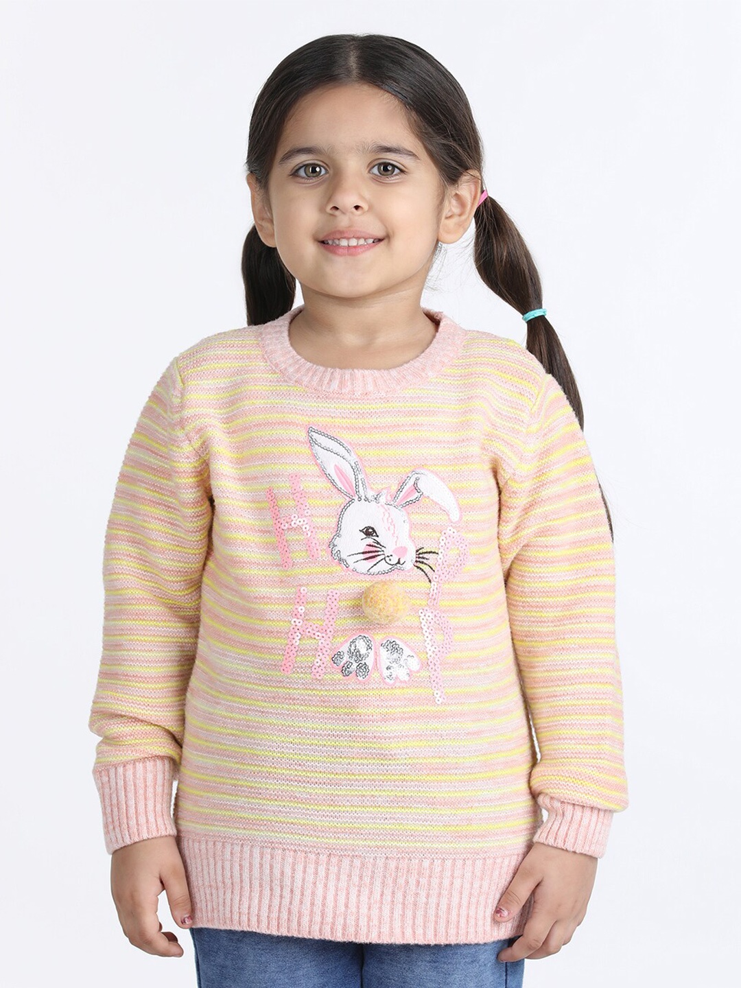 

Wingsfield Girls Embroidered Pullover, Orange