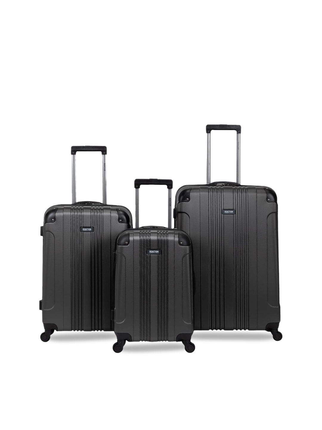 

Kenneth Cole Set Of 3 Charcoal Hard-Sided Trolley Suitcases