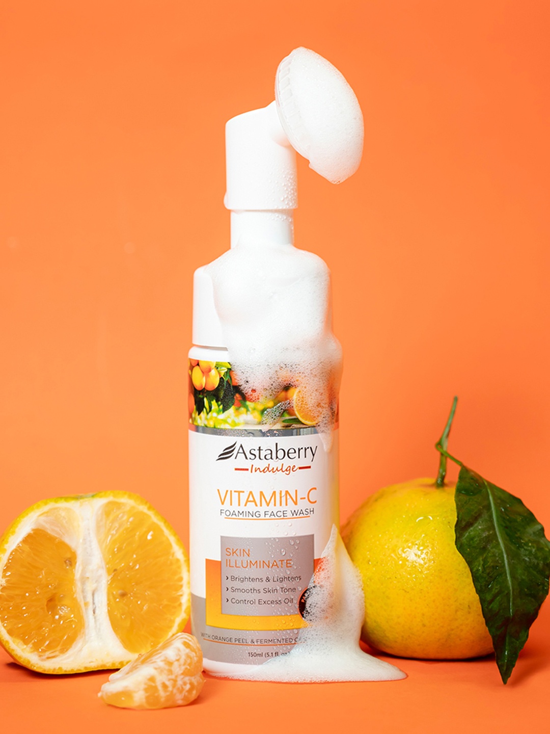 

Astaberry Indulge Vitamin C Foaming Face Wash for Skin Illuminate - 150 ml, Orange