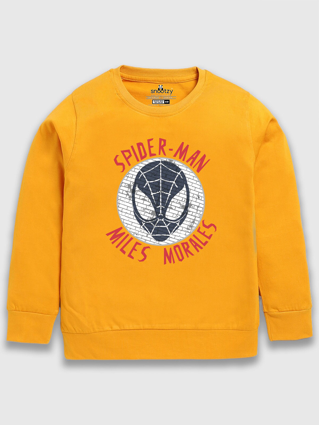 

BAESD Boys Spider-Man Printed Cotton Sweatshirts, Yellow