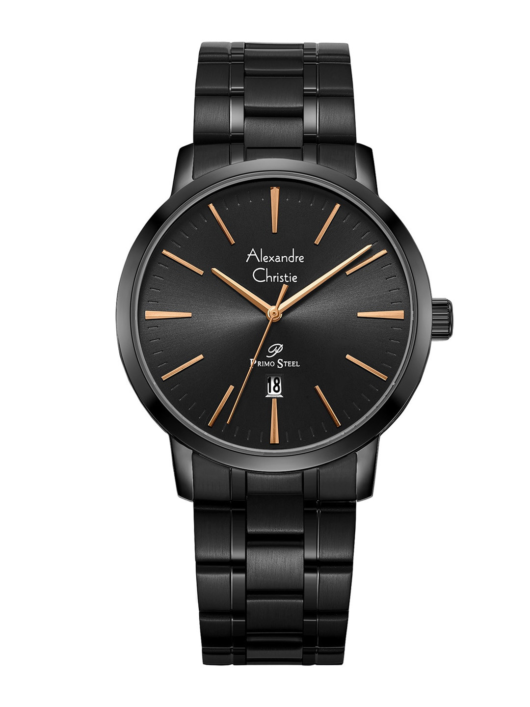 

Alexandre Christie Dial & Bracelet Style Straps Analogue Watch 1028MDBIPBARG, Black