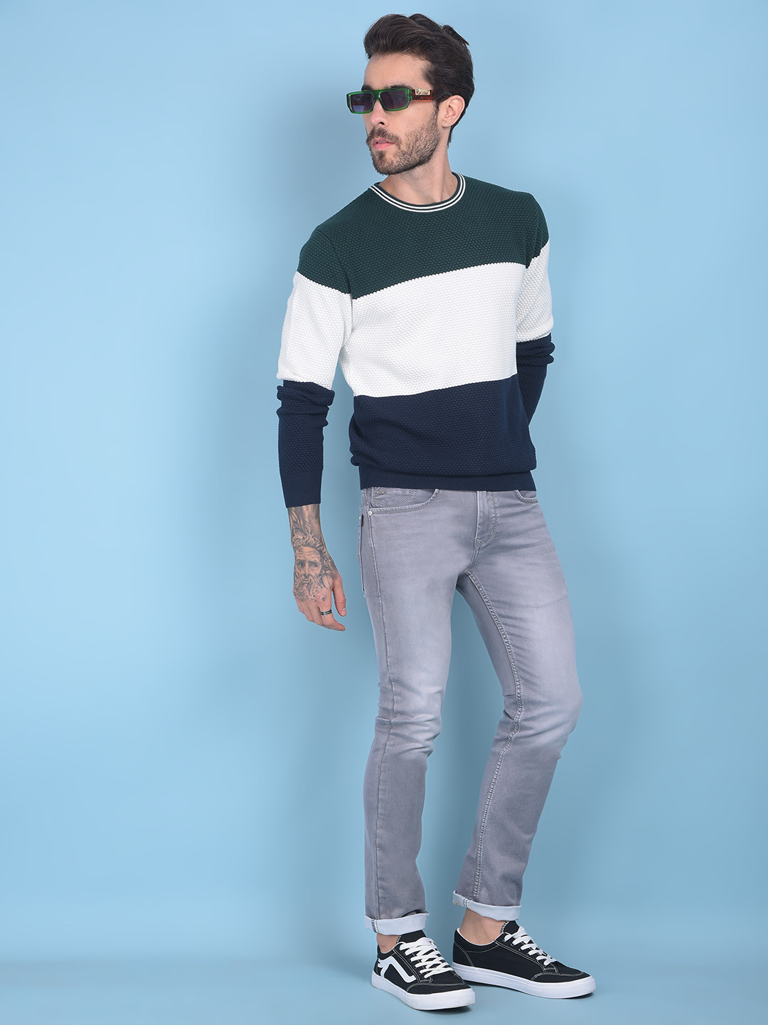 

Crimsoune Club Typography Printed Pure Acrylic Pullover, White