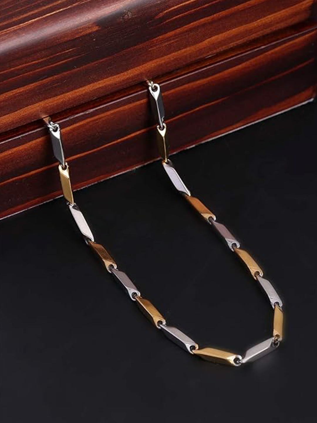 

KRYSTALZ Men Gold Plated Stainless Steel Chain