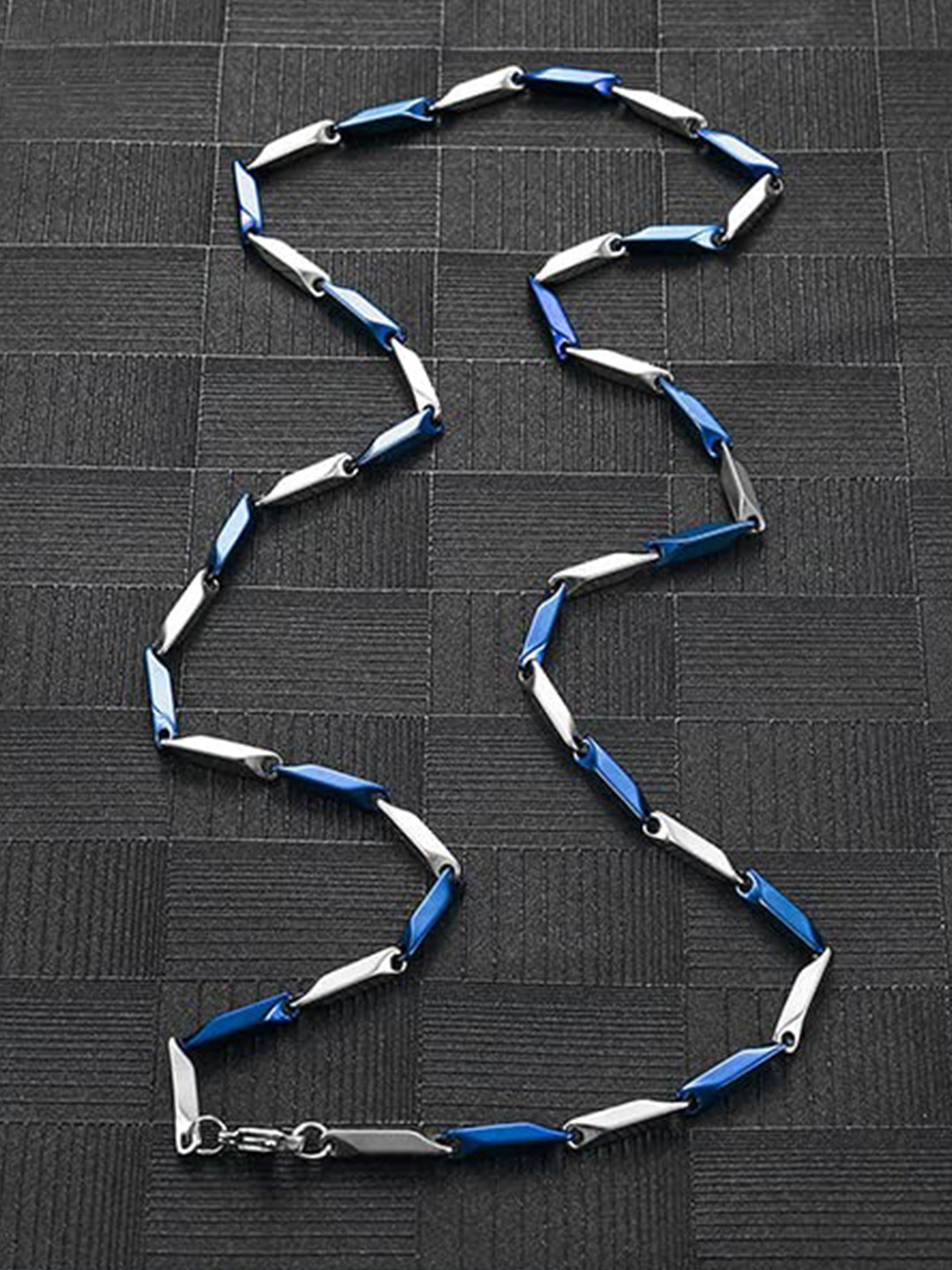 

KRYSTALZ Men Silver Plated Stainless Steel Chain