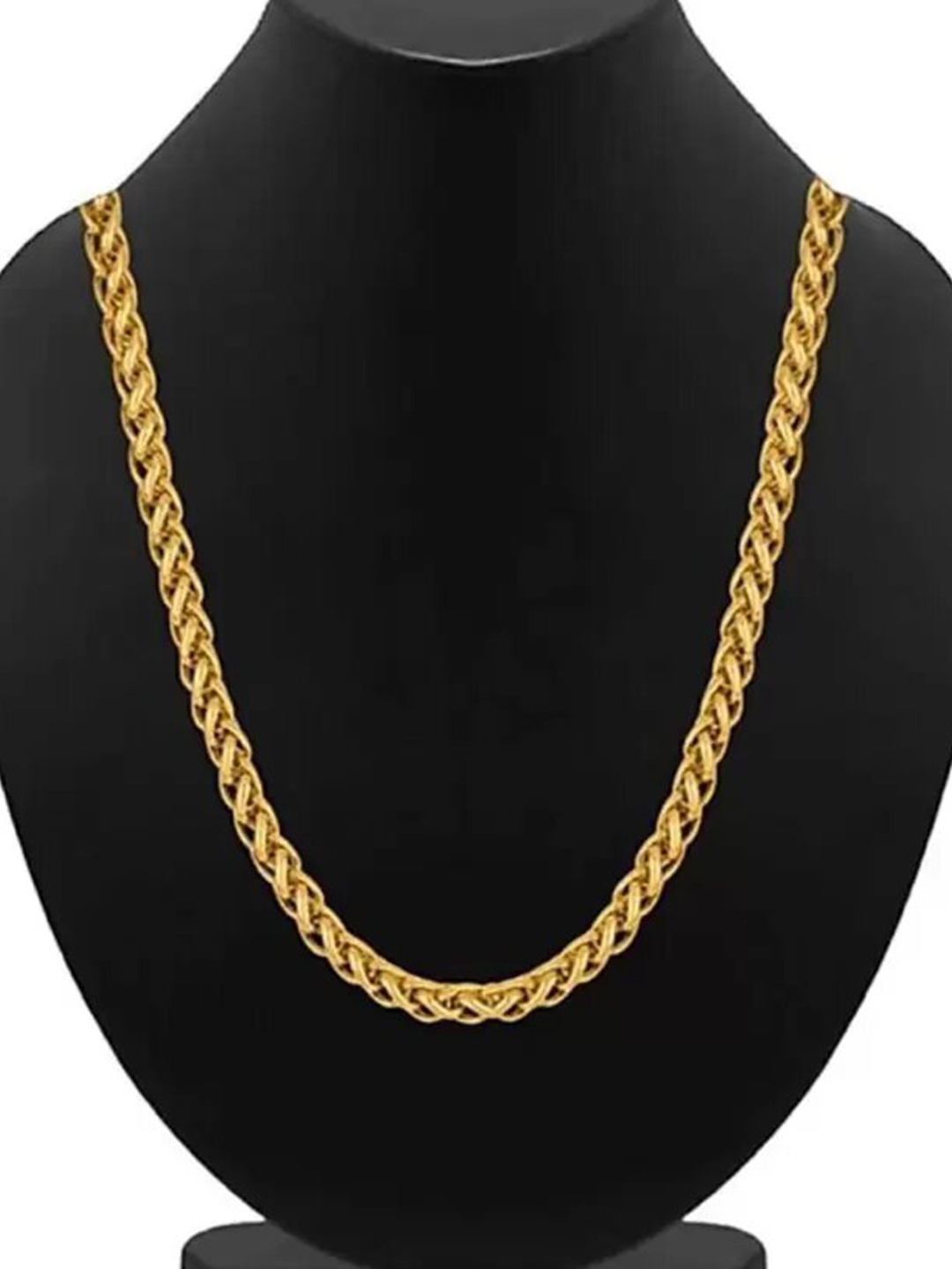 

KRYSTALZ Men Stainless Steel Gold Plated Rope Chain