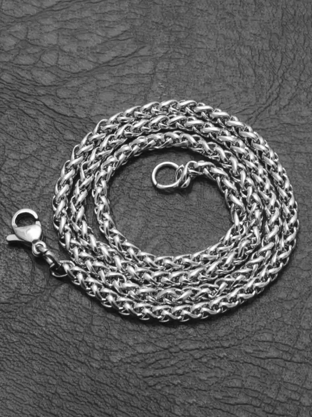 

KRYSTALZ Men Stainless Steel Silver Plated Chain