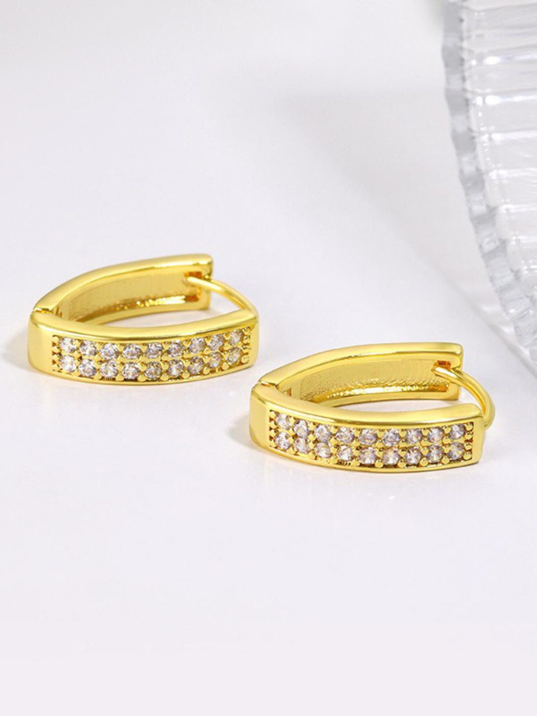 

MYKI Gold-Plated Contemporary Hoop Earrings