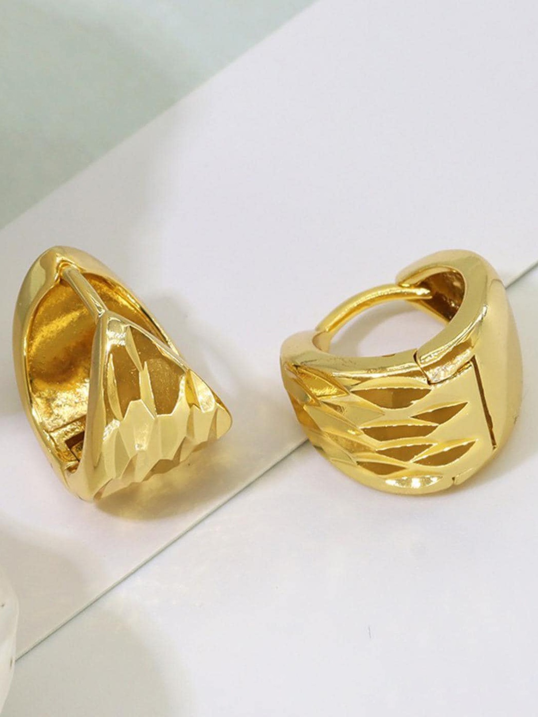 

MYKI Gold-Plated Stainless Steel Circular Hoop Earrings