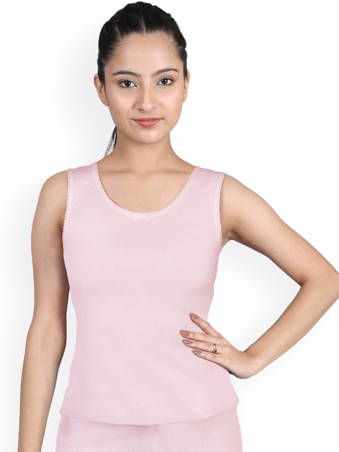 

DChica Girls Cotton Thermal Tank Top, Pink