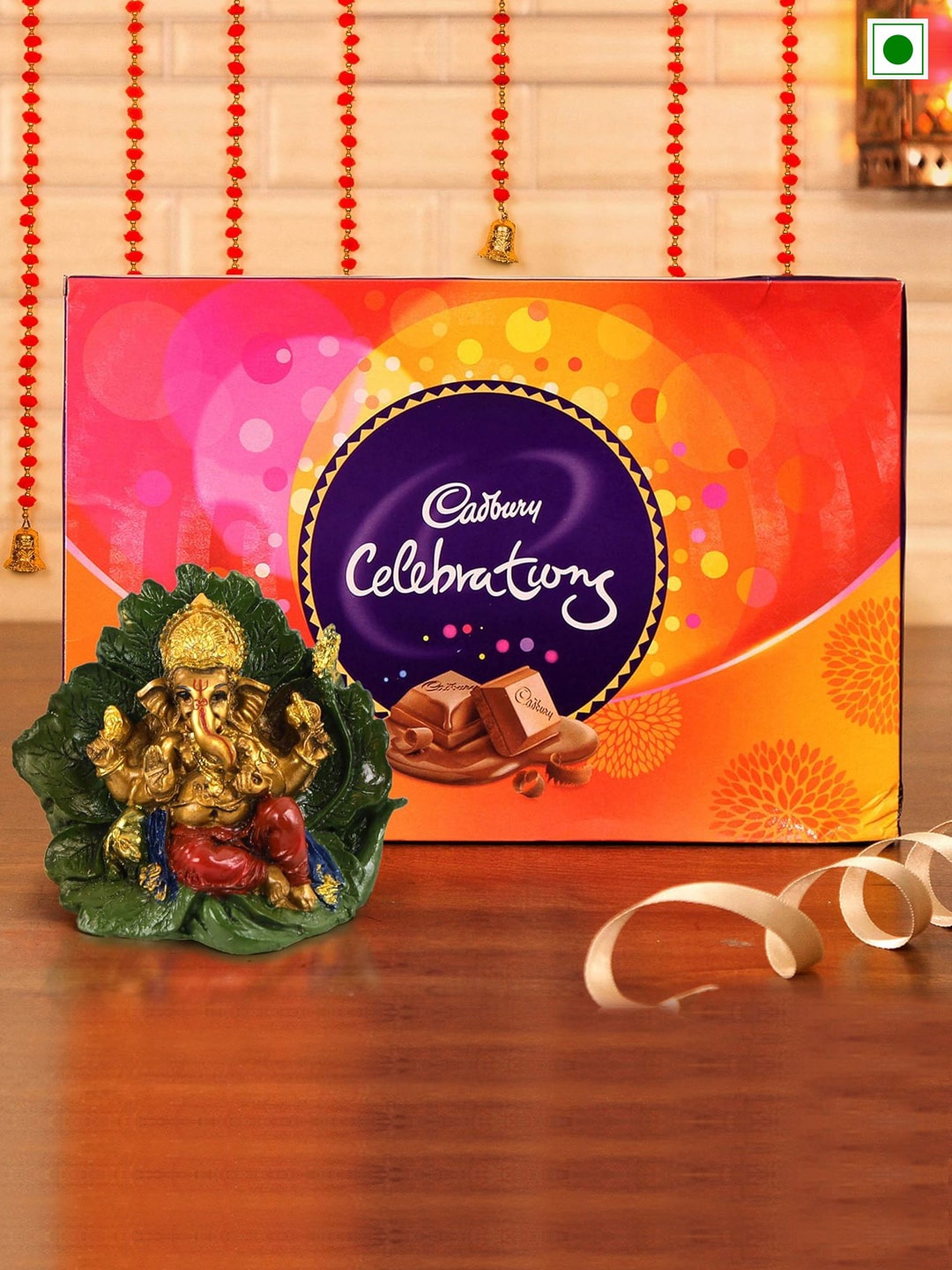 

TIED RIBBONS Diwali Gift Combo with Chocolates & Ganesha Idol Murti, Gold