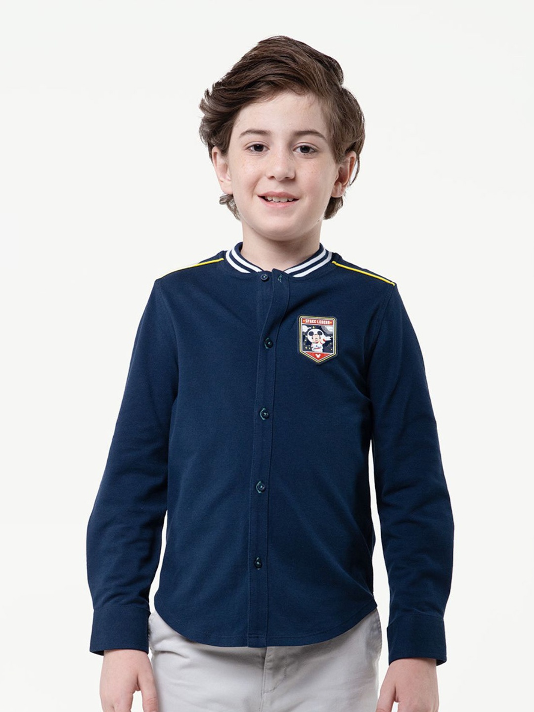 

One Friday Boys Mickey Mouse Henley Neck T-shirt, Navy blue