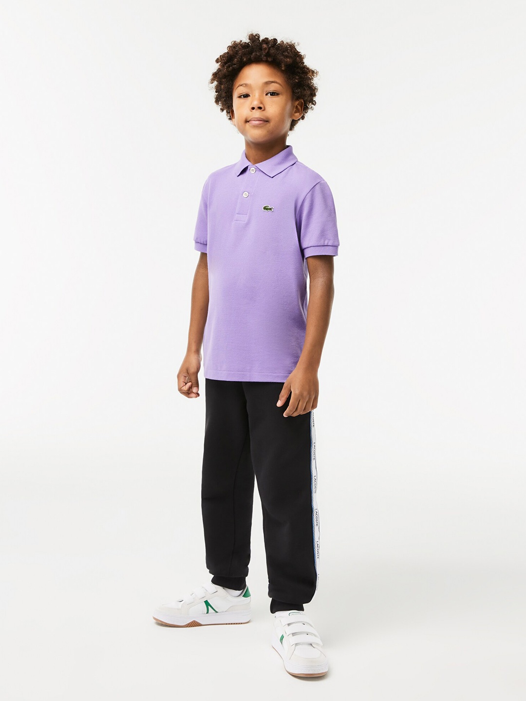 

Lacoste Kids Polo Collar Cotton T-shirt, Lavender