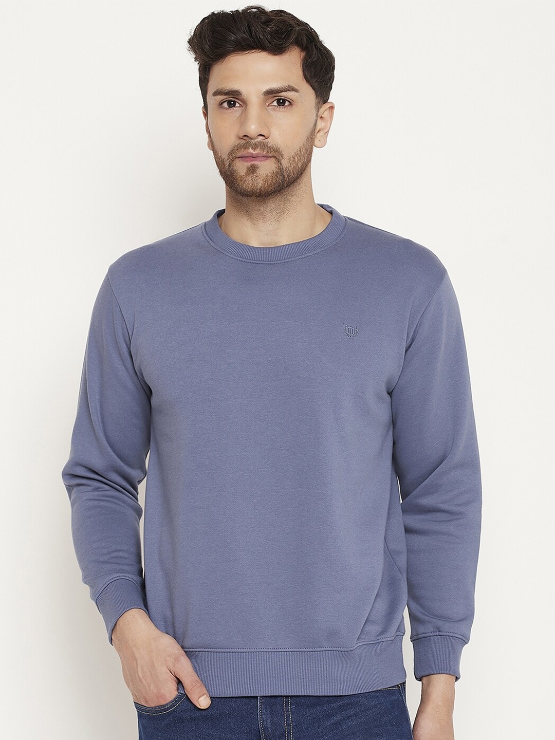 

Duke Round Neck Long Sleeve Fleece Pullover Sweatshirt, Blue