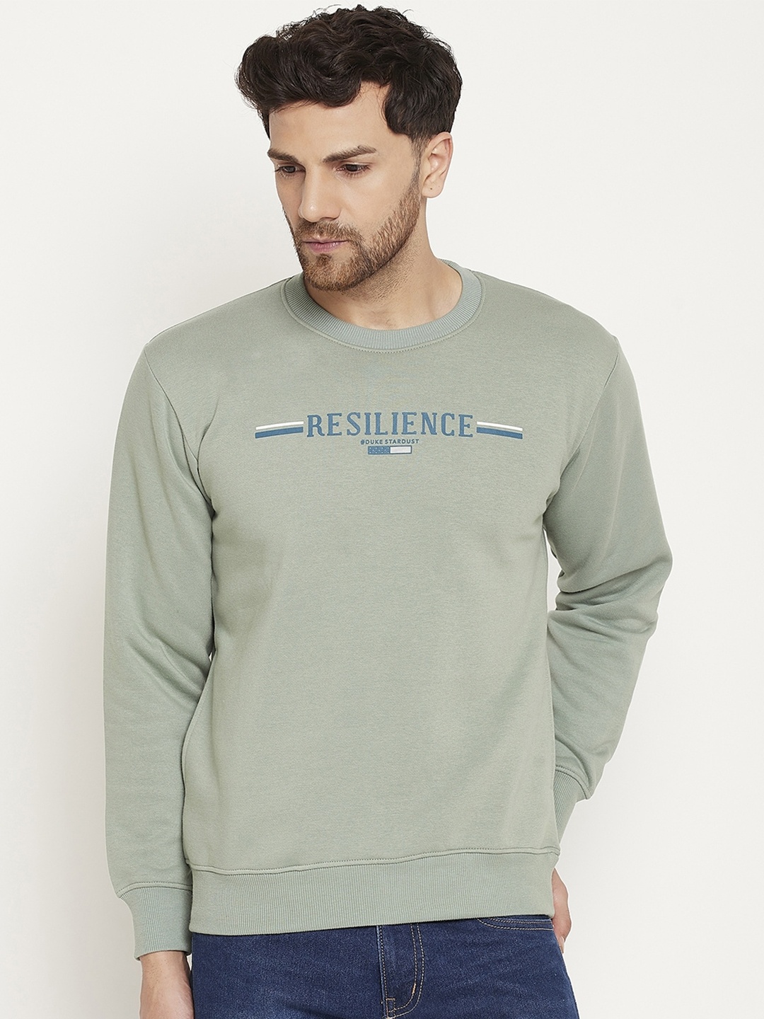 

Duke Typography Printed Fleece Pullover Sweatshirt, Green