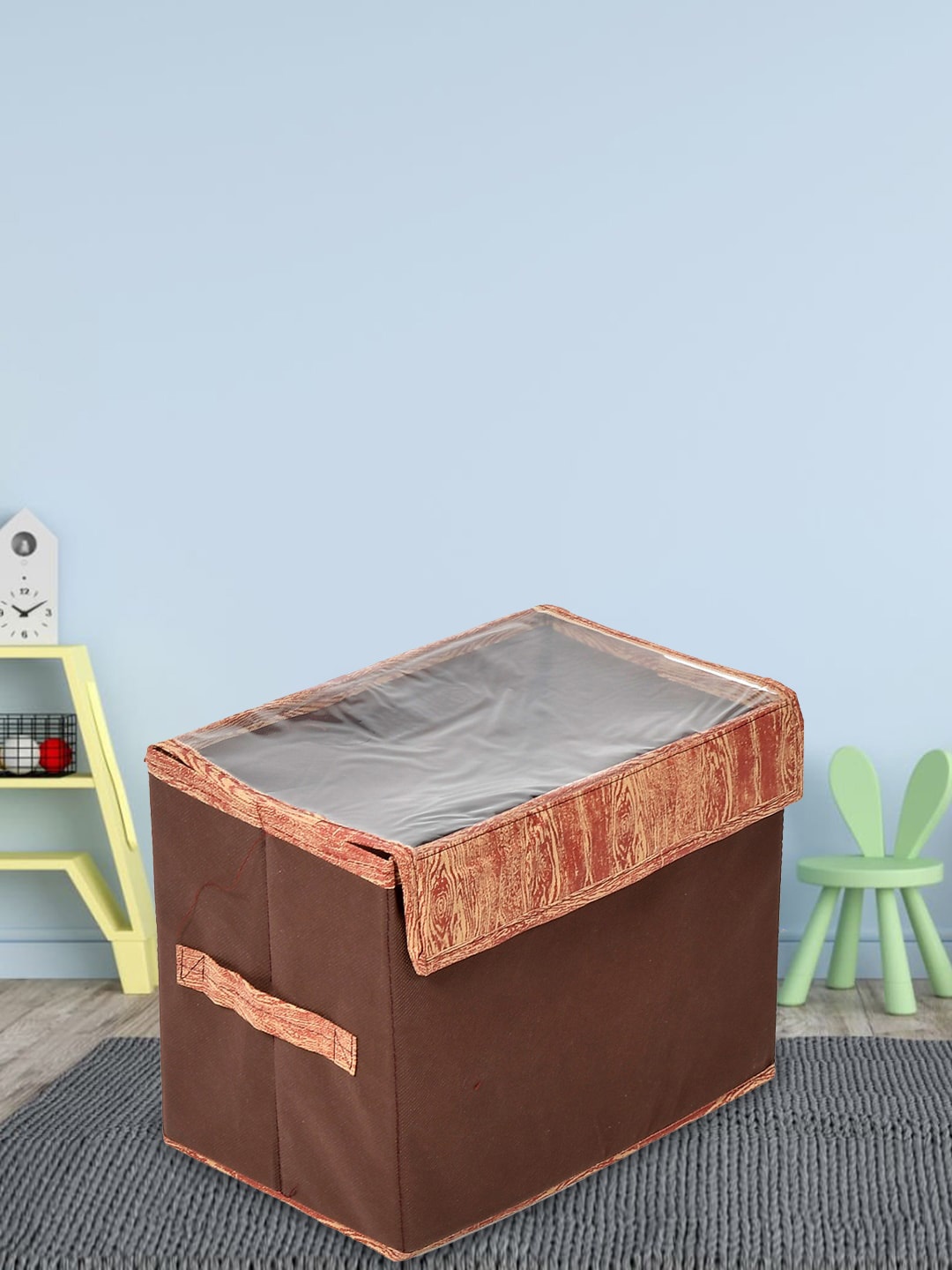 

Kuber Industries Brown Non-Woven Foldable Storage Box