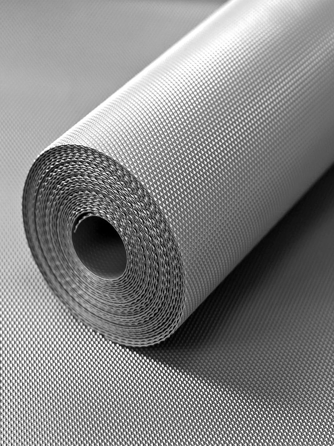 

Kuber Industries Grey Textured Shelf Liner