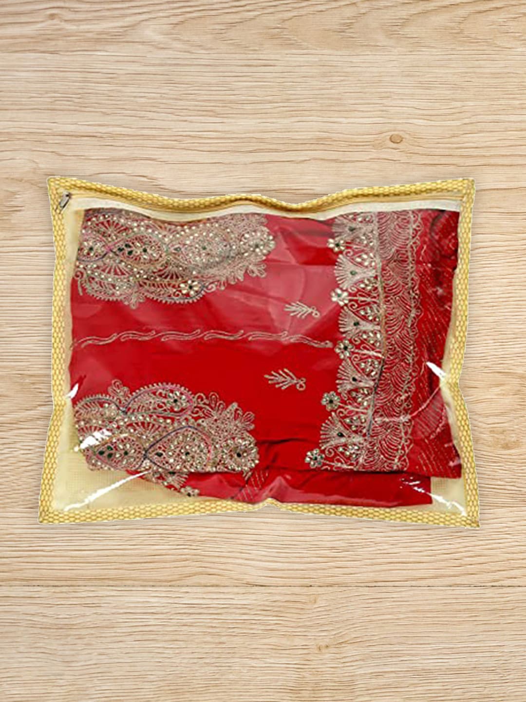 

Kuber Industries Gold Toned 6 Pieces Printed Saree Organizers