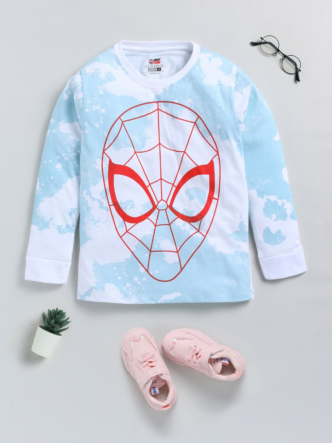 

BAESD Boys Spider-Man Printed Pure Cotton T-shirt, White