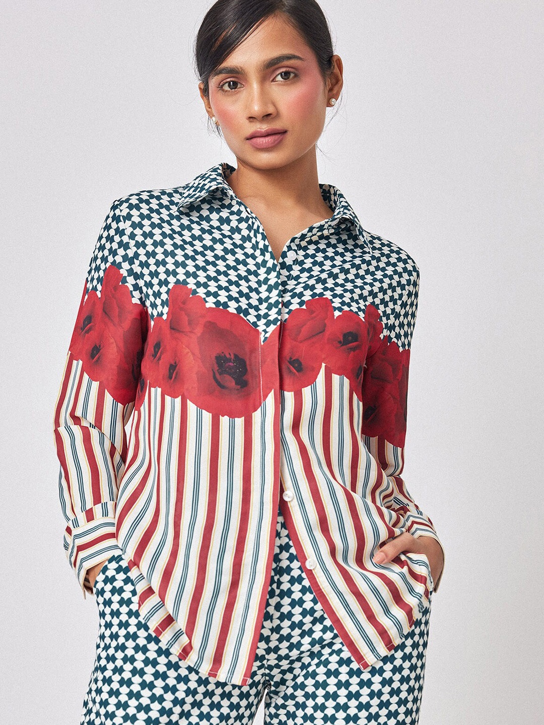 

The Label Life Printed Comfort Casual Shirt, Red