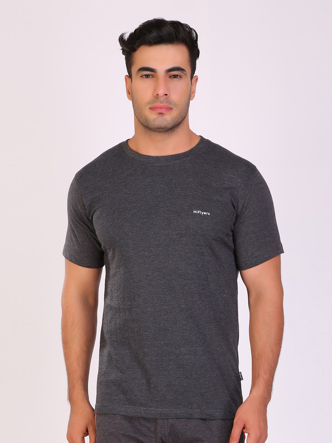 

HiFlyers Cotton Round Neck T-shirt, Charcoal