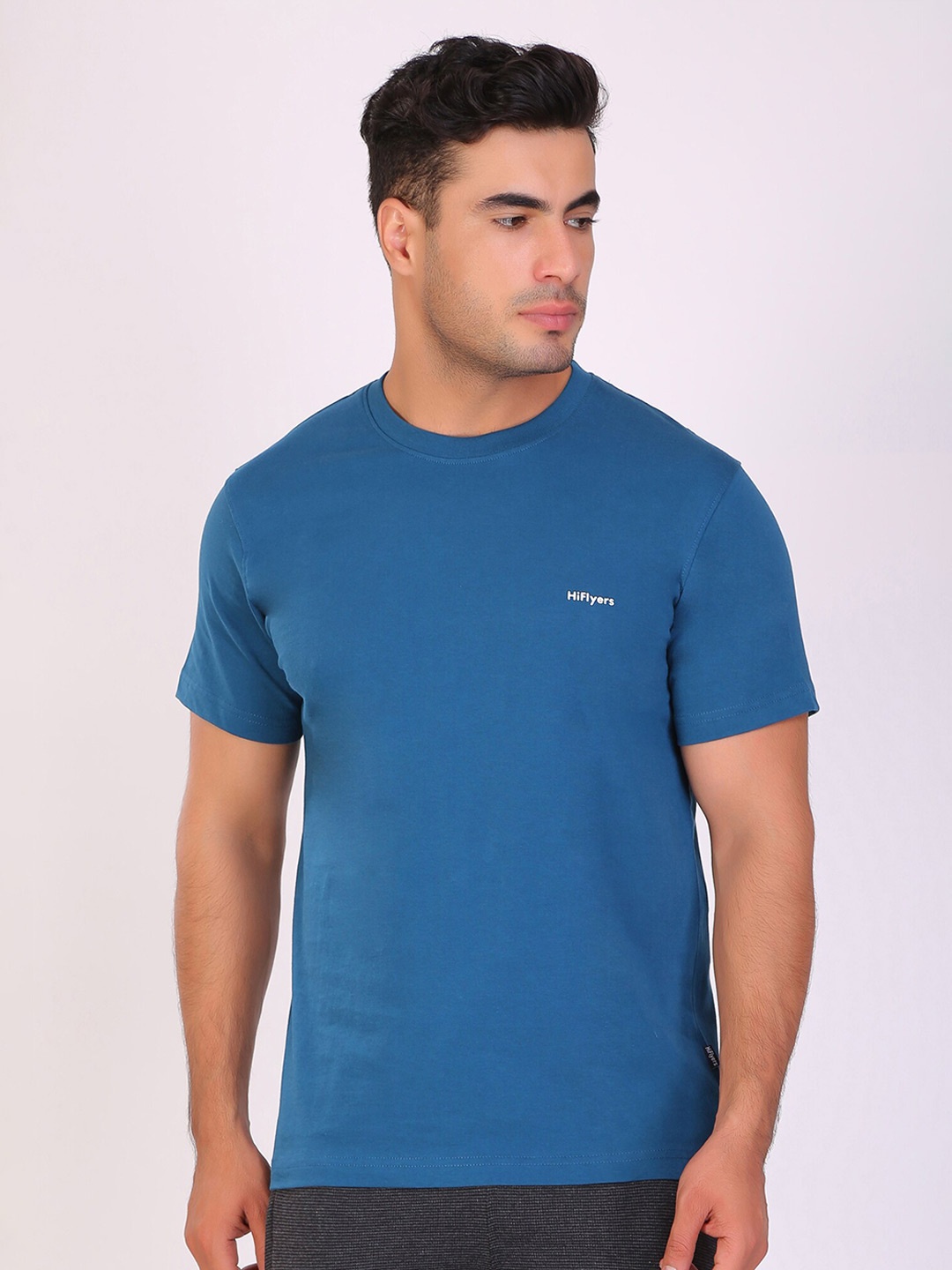 

HiFlyers Cotton Round Neck T-shirt, Blue
