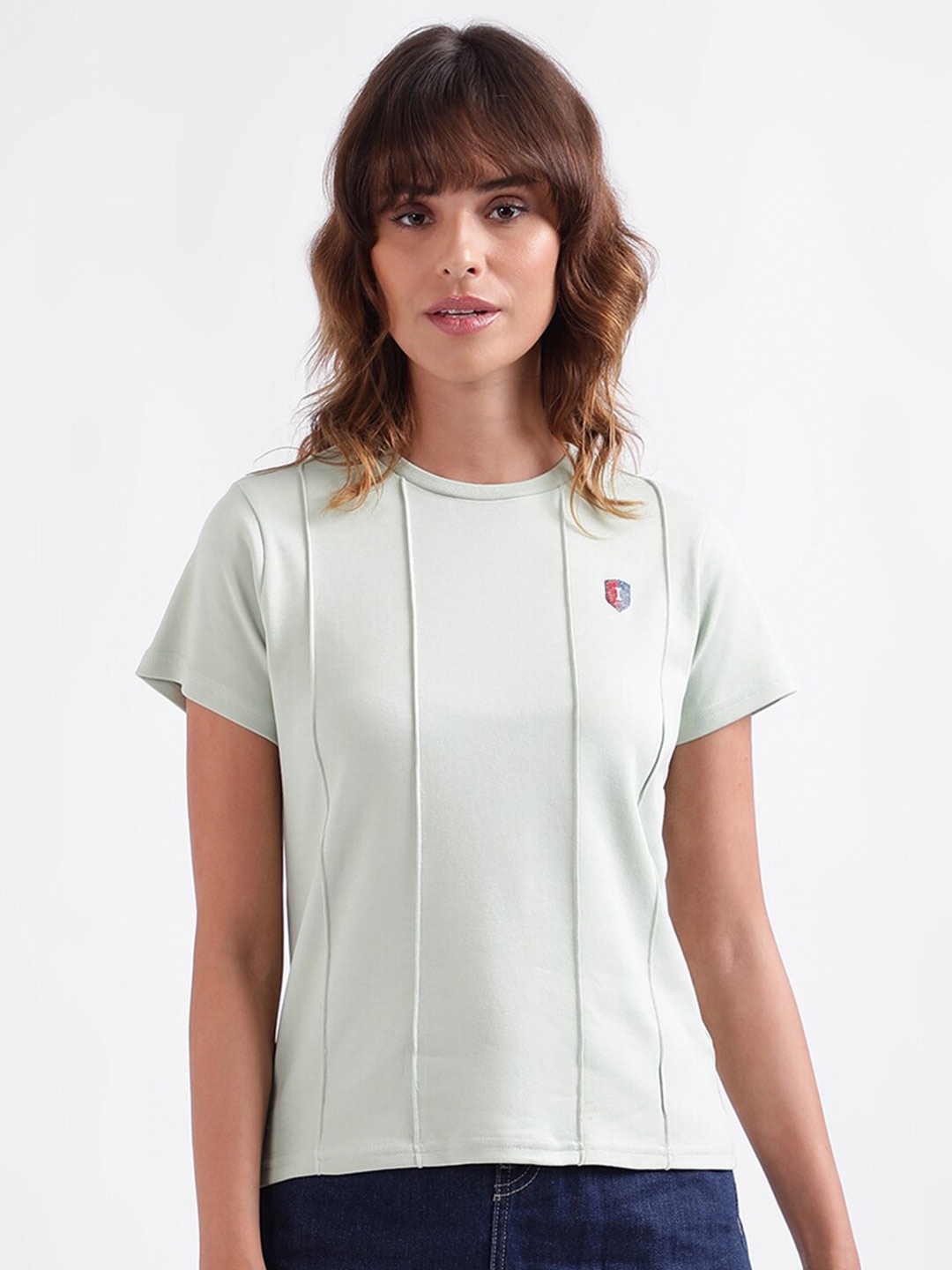 

Iconic Round Neck Pure Cotton T-shirt, Green