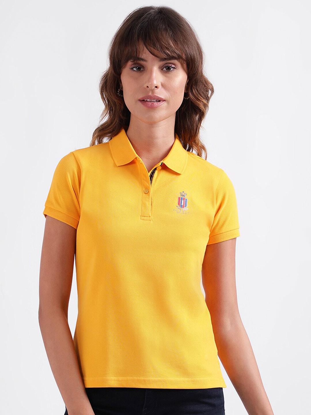 

Iconic Regular Fit Polo Collar T-shirt, Mustard