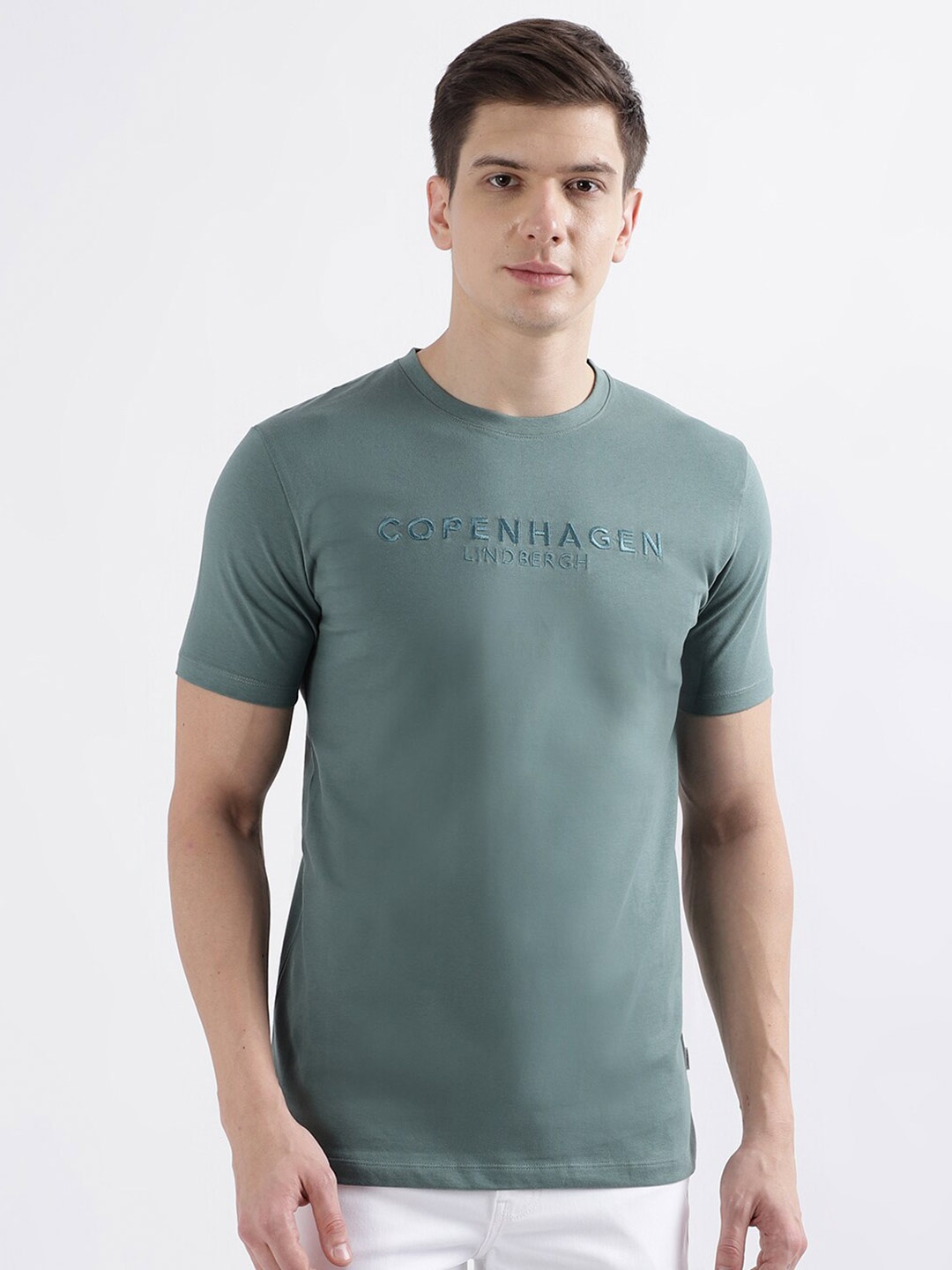 

LINDBERGH Typography Printed T-shirt, Green